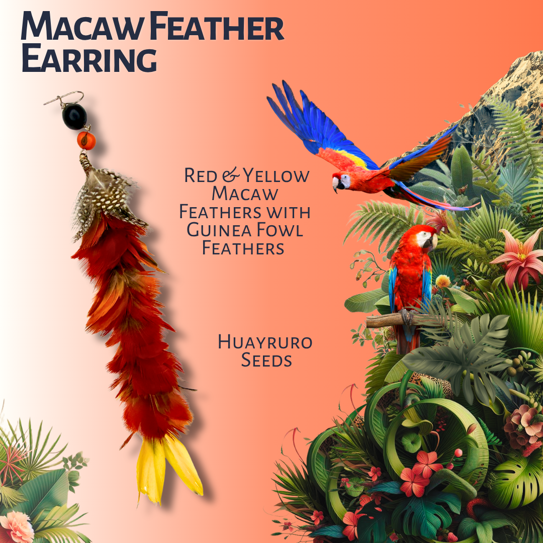 Macaw Feather Earring