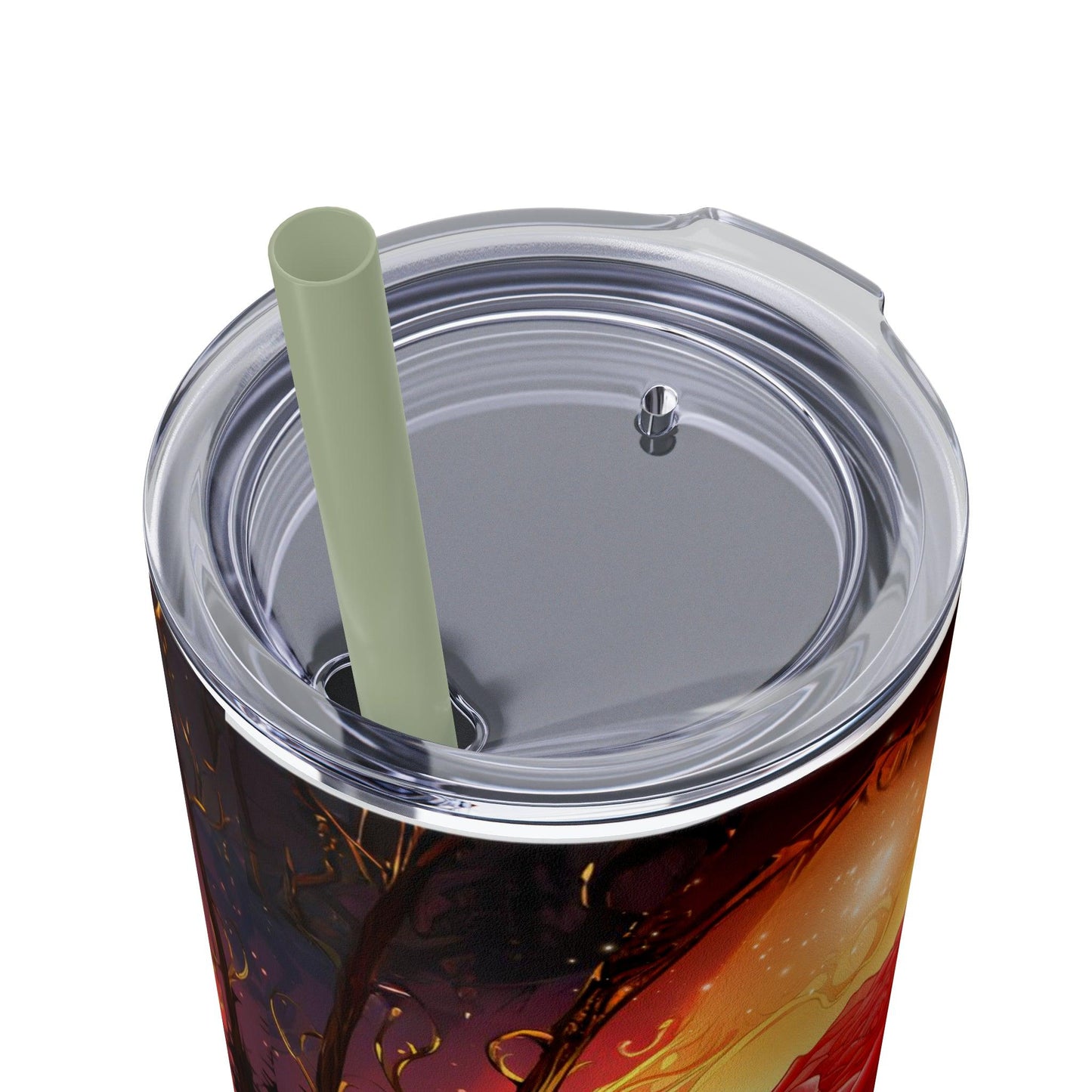 Rose Tumbler with Straw