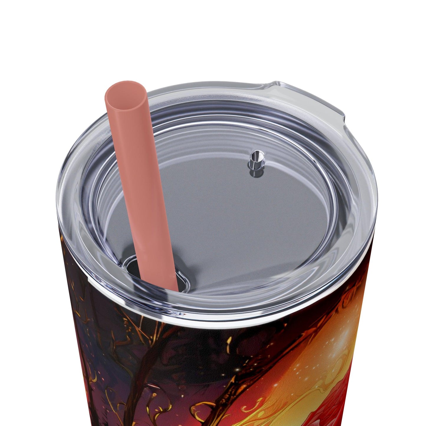 Rose Tumbler with Straw