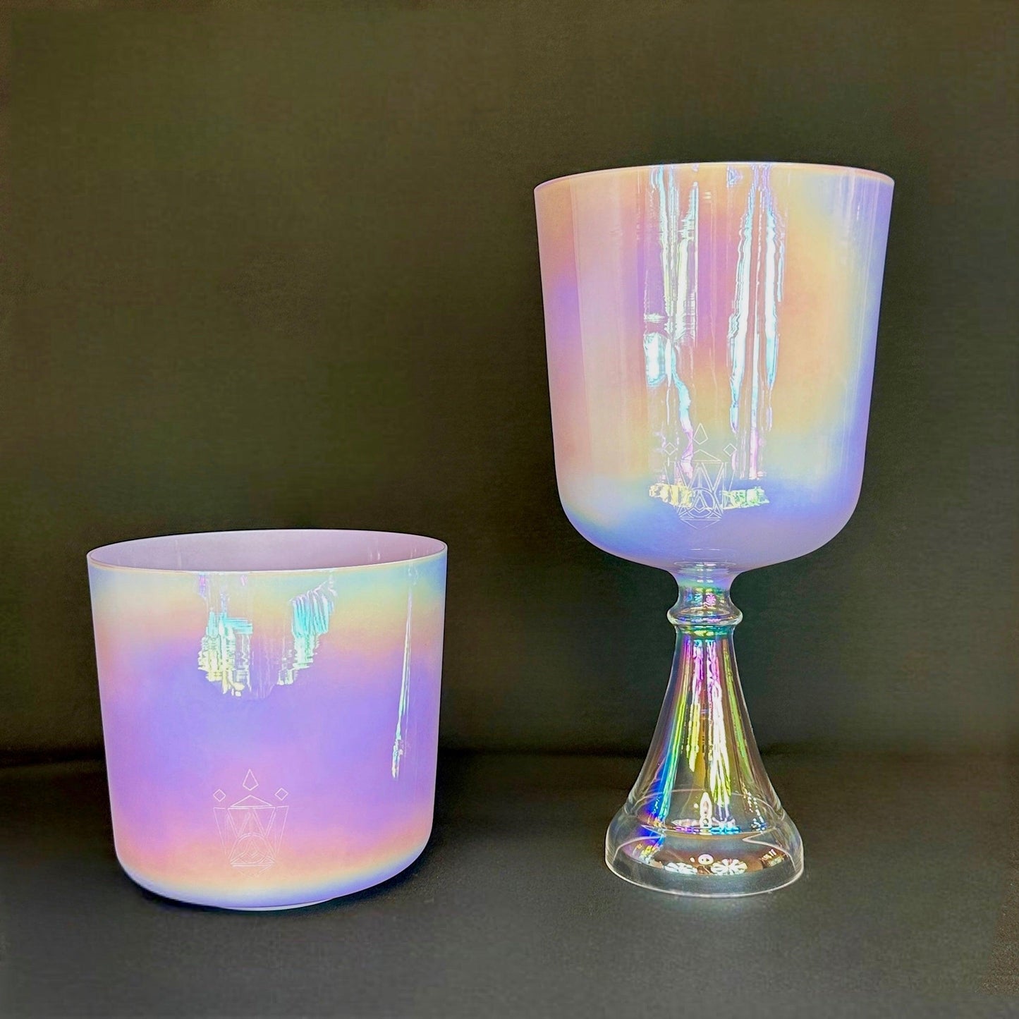 Amethyst Opal Aura Crystal Chalice Grail & Bowl