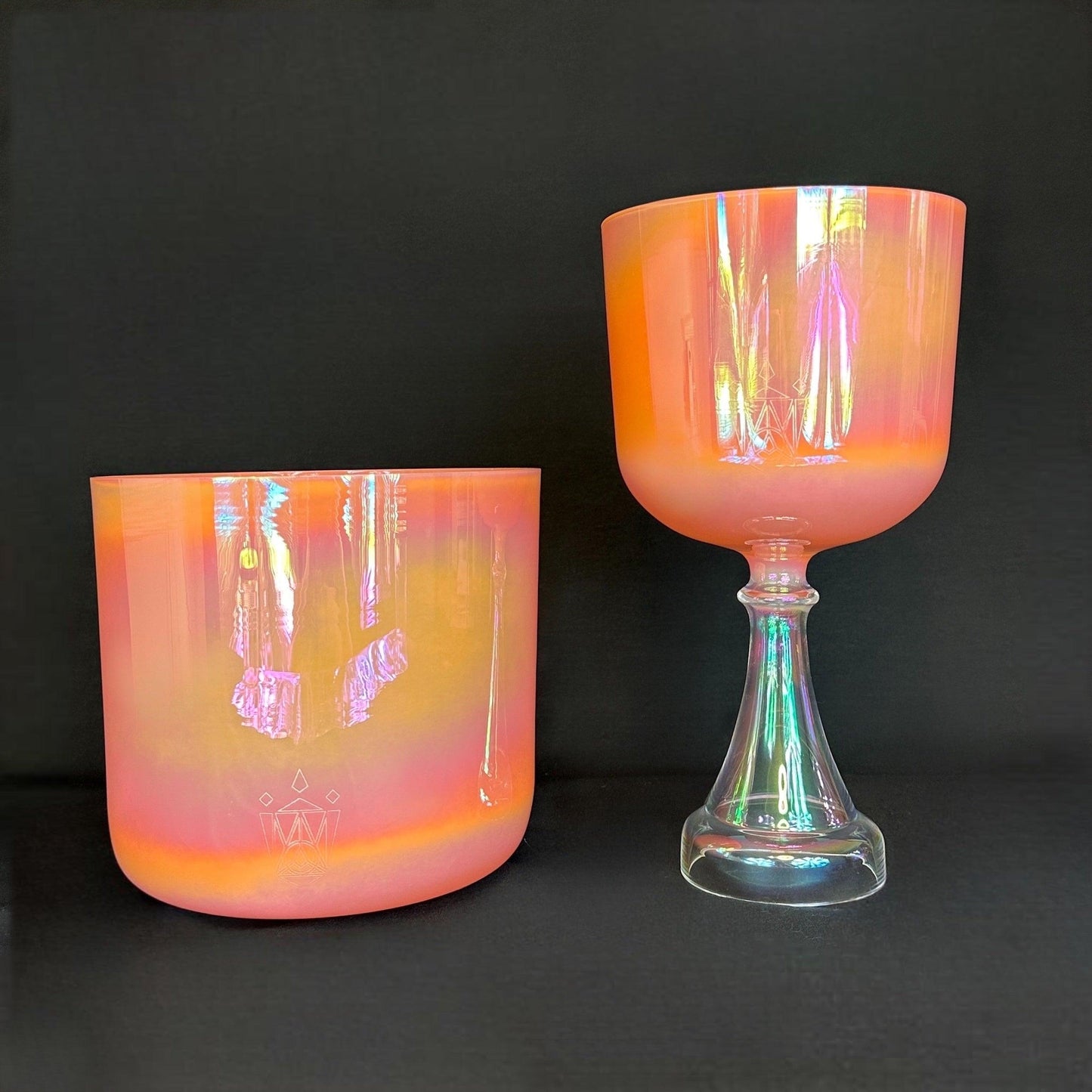Citrine Opal Aura Crystal Chalice Grail & Bowl