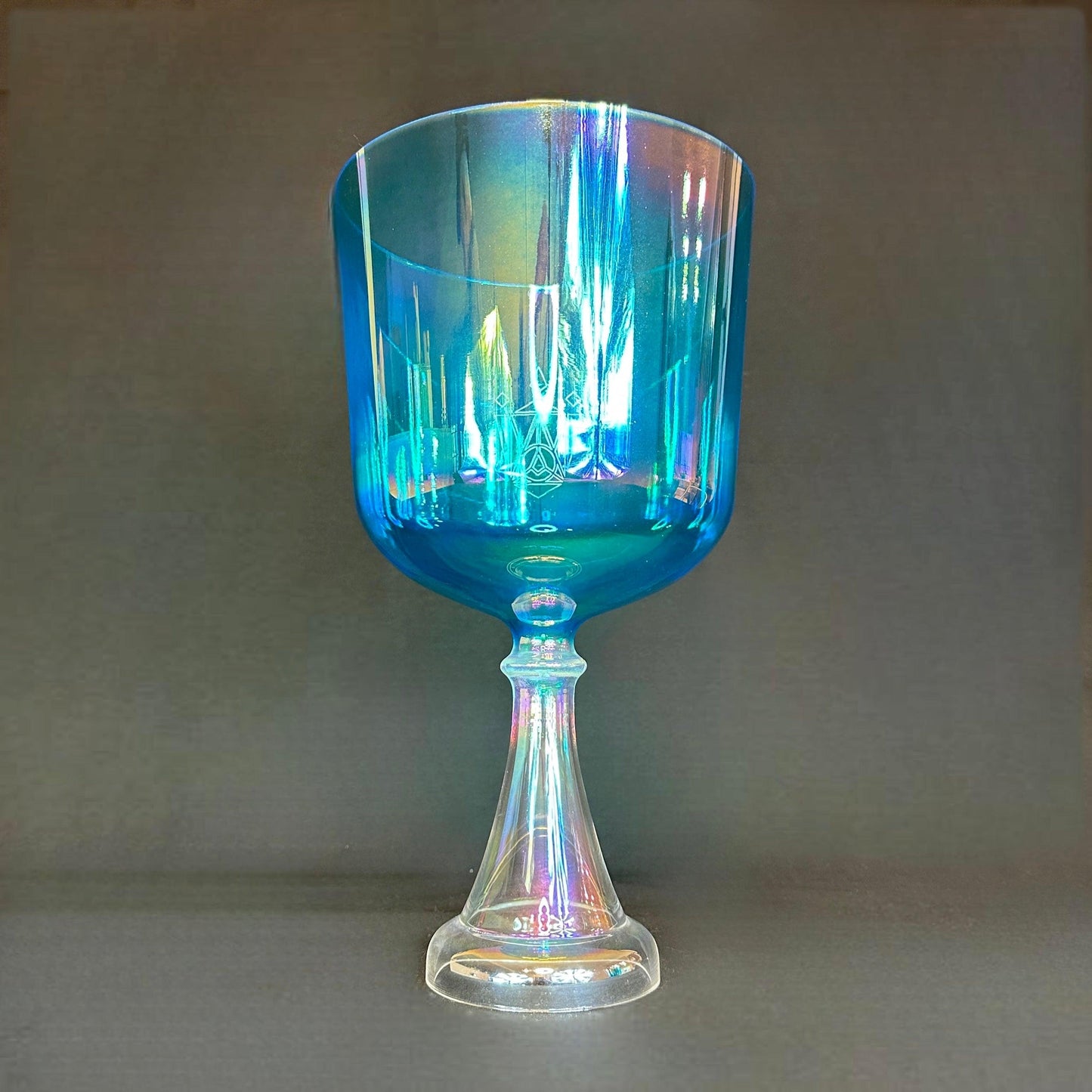 Aqua Aura Crystal Chalice Grail & Bowl