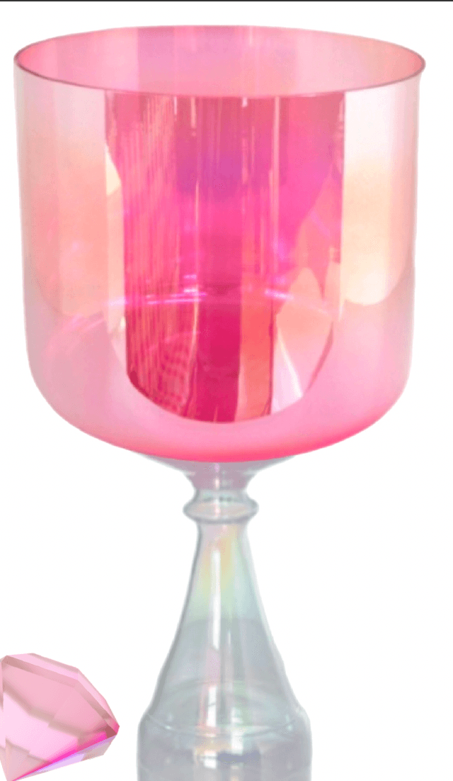 Rose Aura Crystal Chalice Grail & Bowl