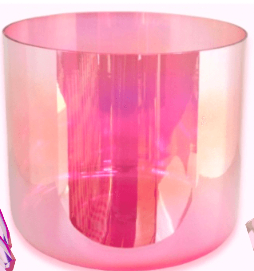 Rose Aura Crystal Chalice Grail & Bowl