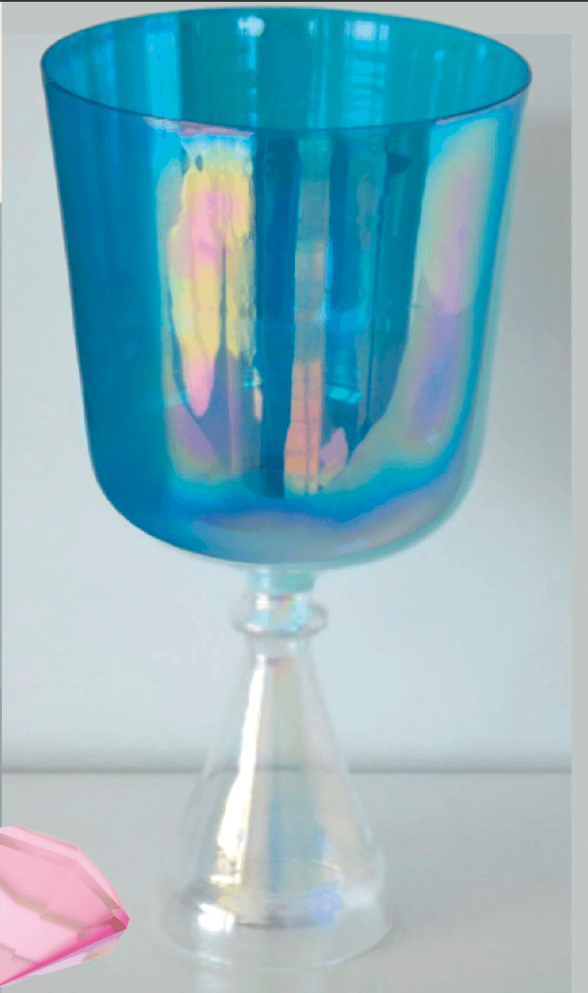 Aqua Aura Crystal Chalice Grail & Bowl