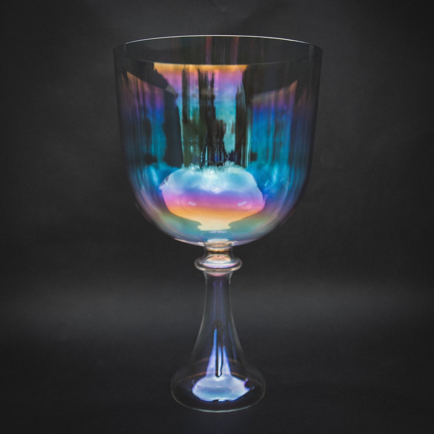 Blue Ray - Auraura Crystal Chalice Grail -7.5'' - G - Throat Chakra