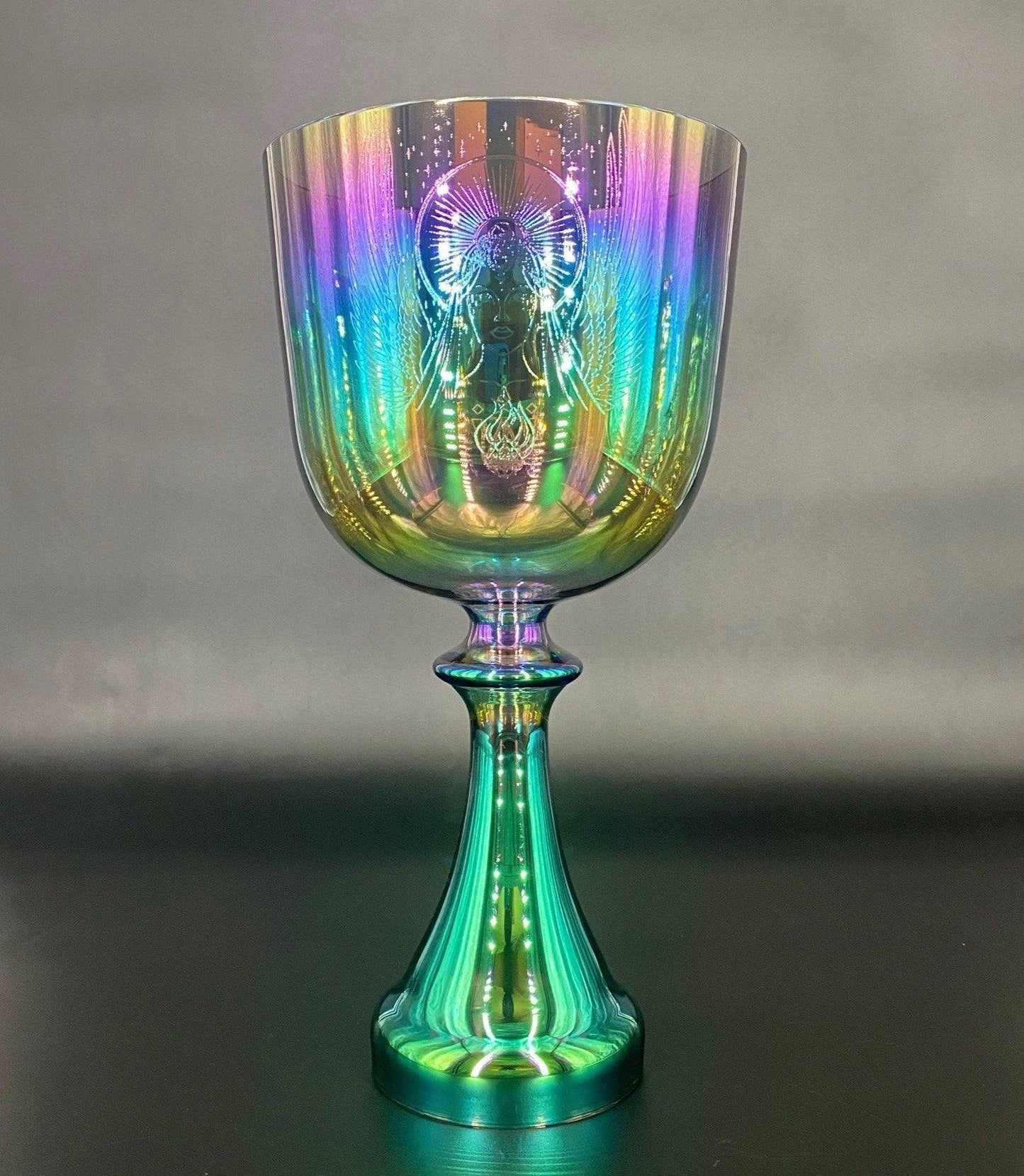 RAINBOW AURAURA - DIVINE COSMIC MOTHER - CRYSTAL CHALICE GRAIL