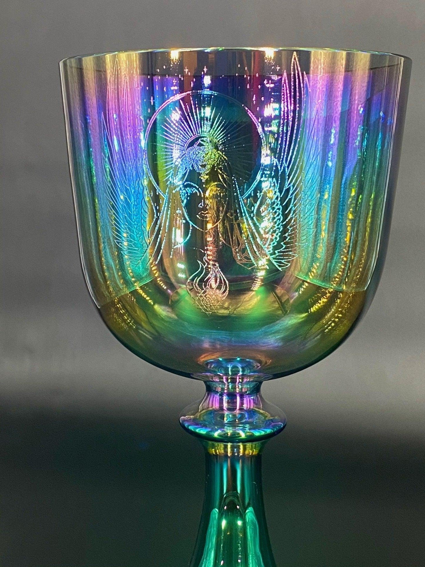 RAINBOW AURAURA - DIVINE COSMIC MOTHER - CRYSTAL CHALICE GRAIL