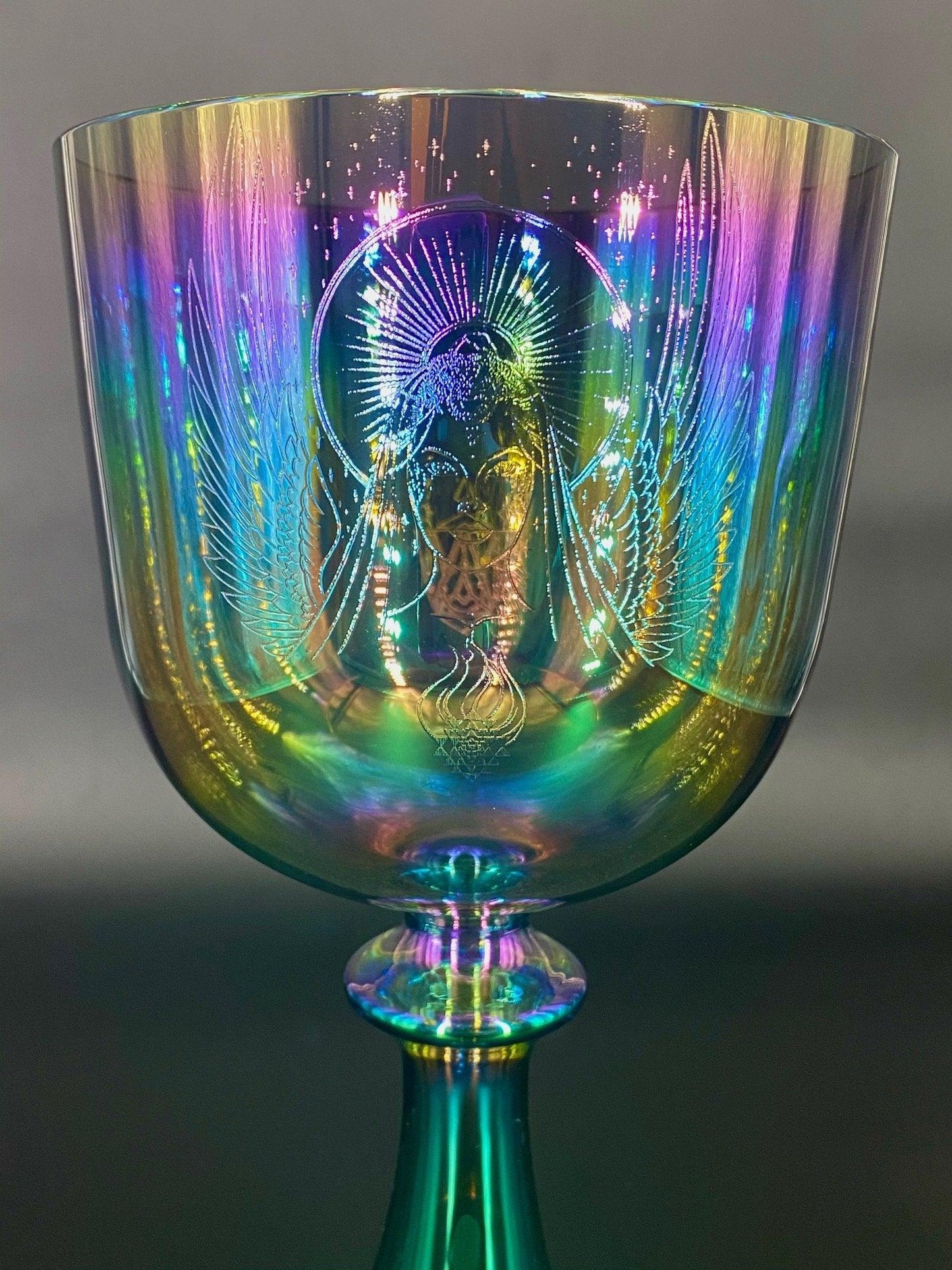 RAINBOW AURAURA - DIVINE COSMIC MOTHER - CRYSTAL CHALICE GRAIL