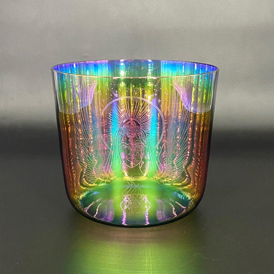 Rainbow Auraura Crystal Bowl - Divine Cosmic Mother