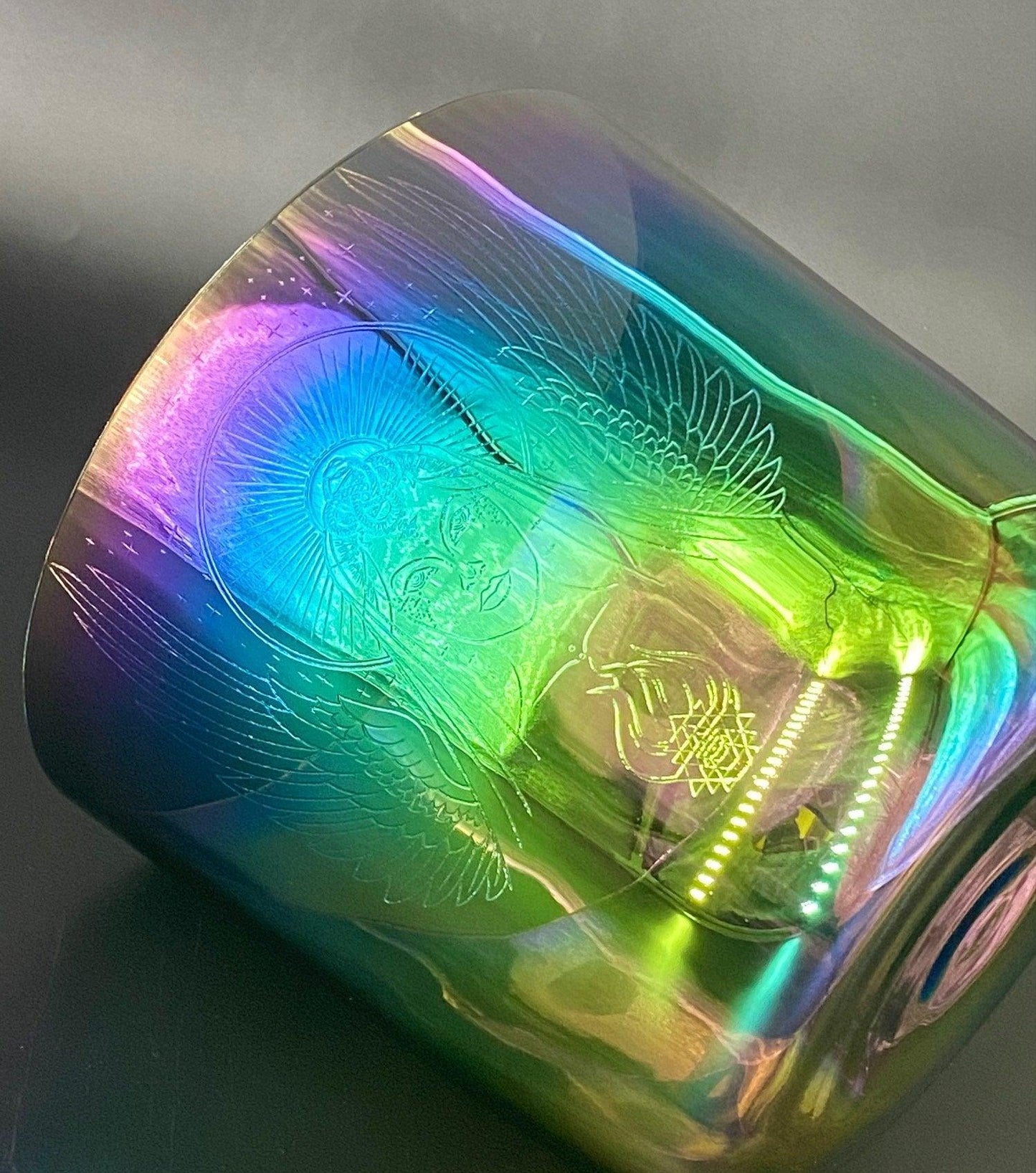 Rainbow Auraura Crystal Bowl - Divine Cosmic Mother