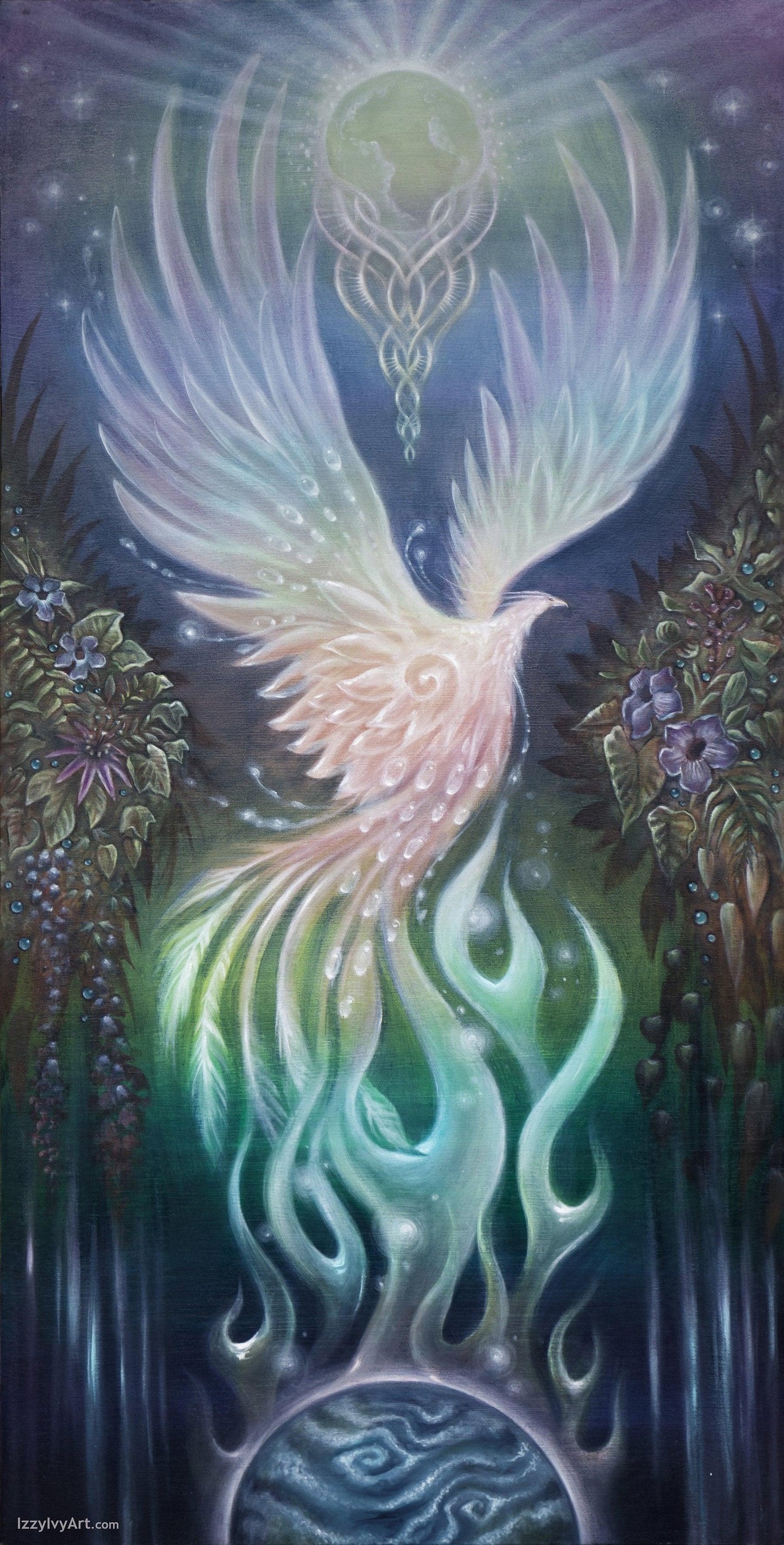 Limited Edition Magenta Titanium Grail - Phoenix of White Fire - Fire Elemental Guardian