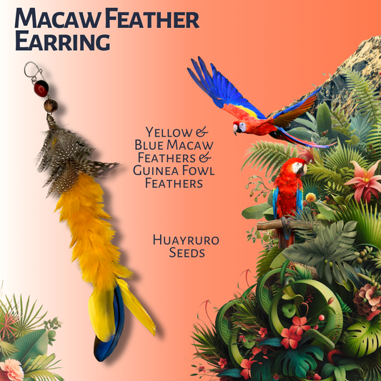 Macaw Feather Earring