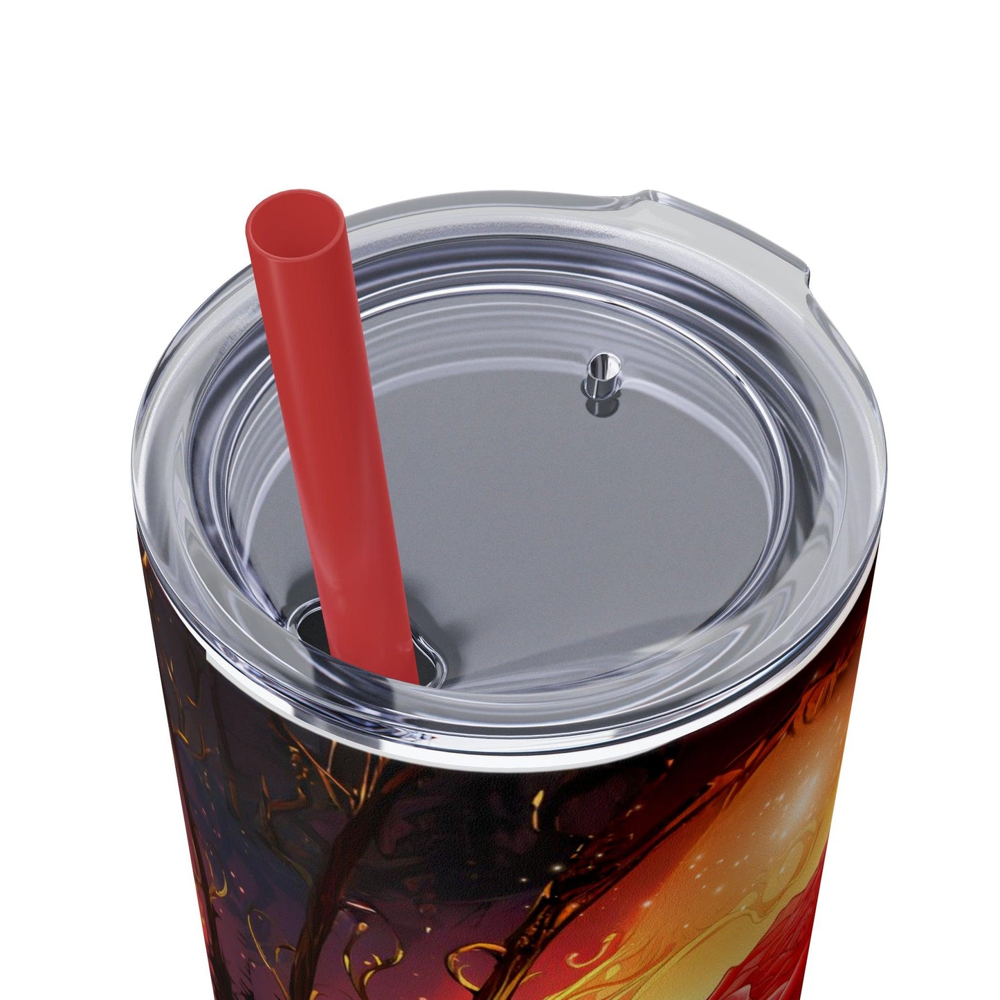 Rose Tumbler with Straw