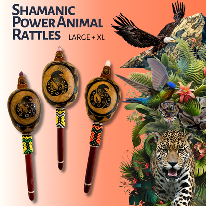Shipibo Power Animal Rattle - Large & XL