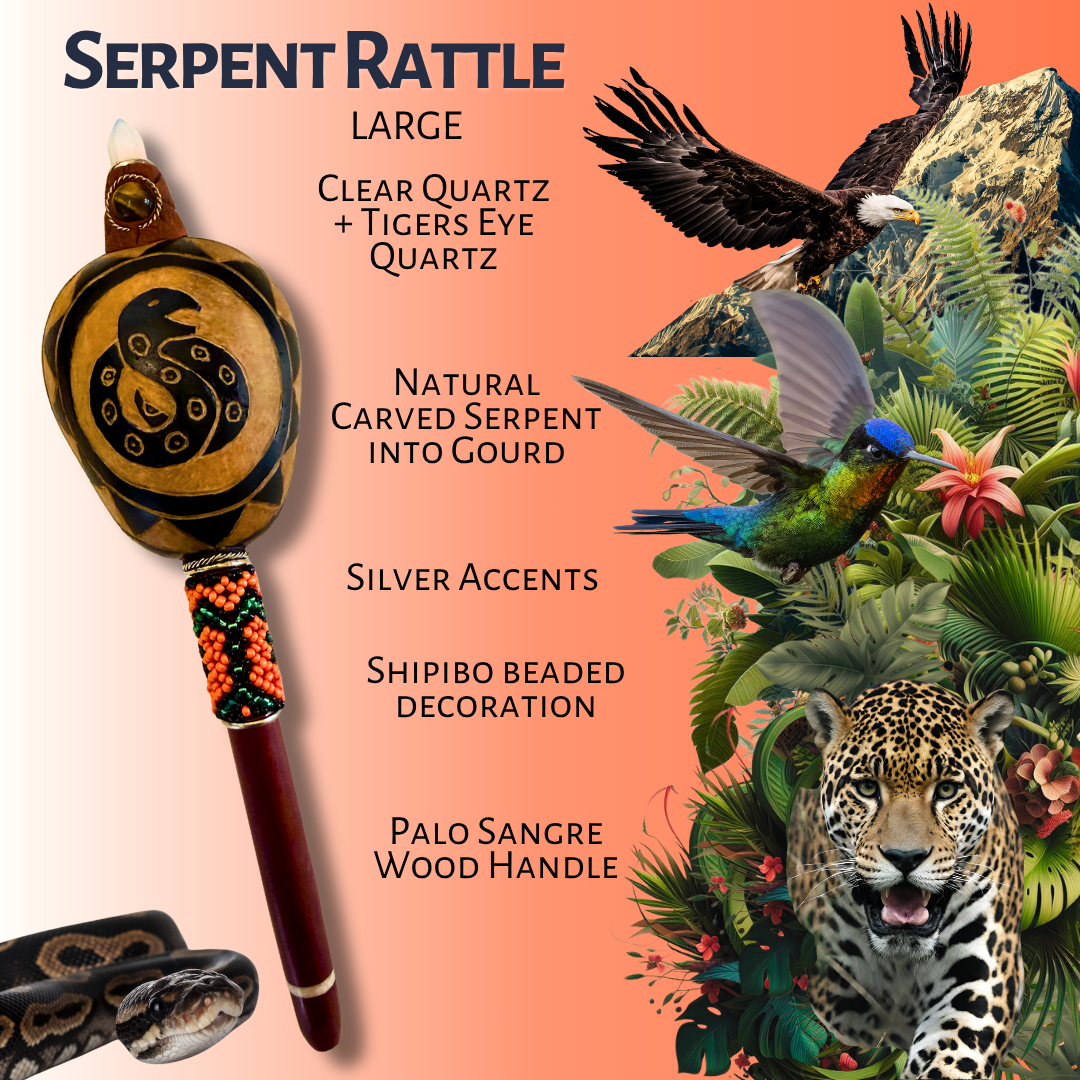 Shipibo Power Animal Rattle - Large & XL