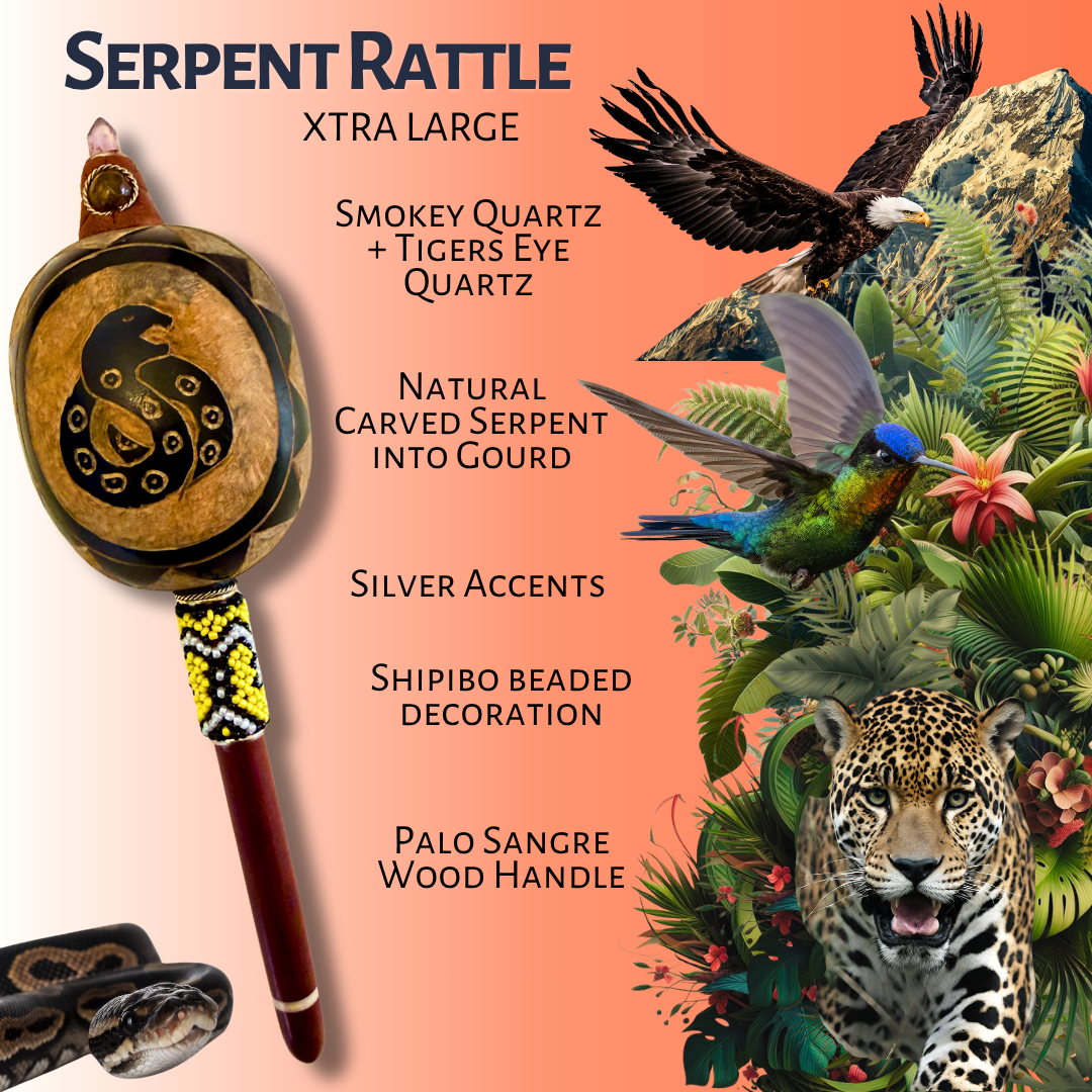 Shipibo Power Animal Rattle - Large & XL