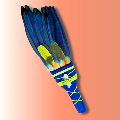 Macaw Feather Smudge Fan