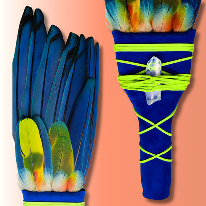 Macaw Feather Smudge Fan