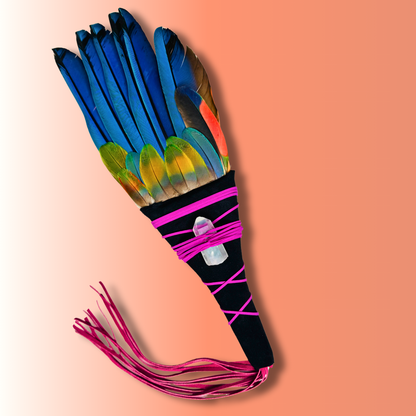 Macaw Feather Smudge Fan