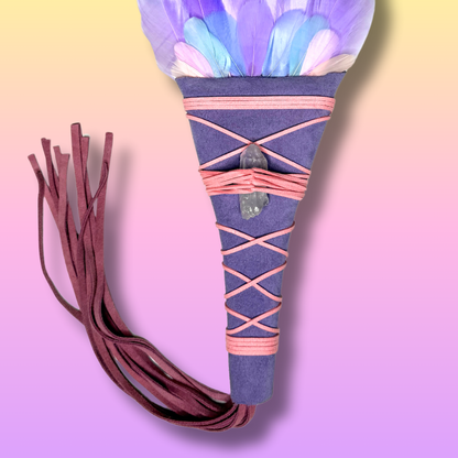 Rainbow Feather Smudge Fan