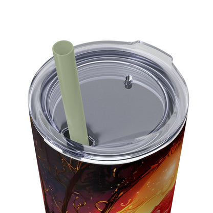 Rose Tumbler with Straw