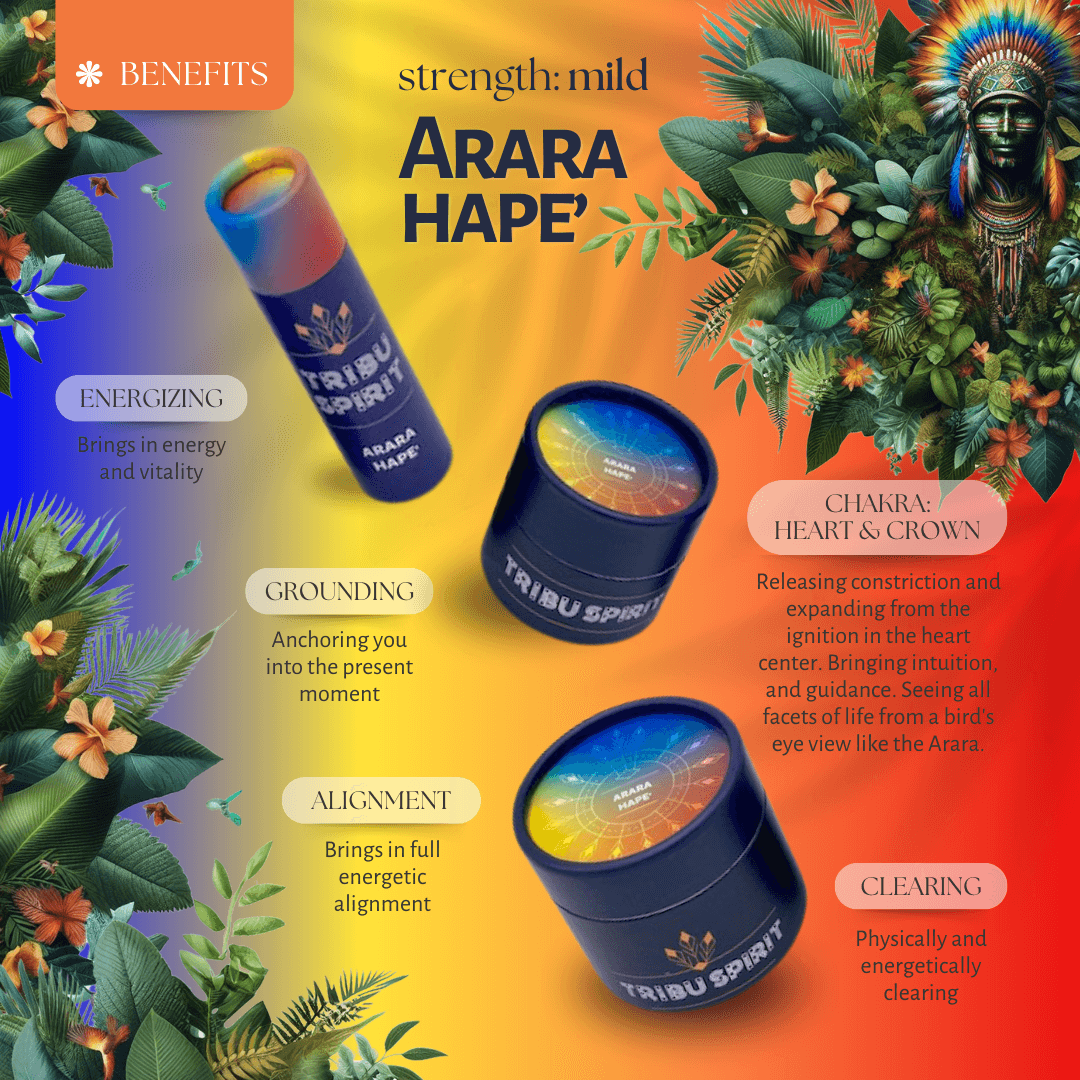 Arara Hapé handmade by the Arara tribe of the Brazilian Amazon — heart-opening and expansive ceremonial blend