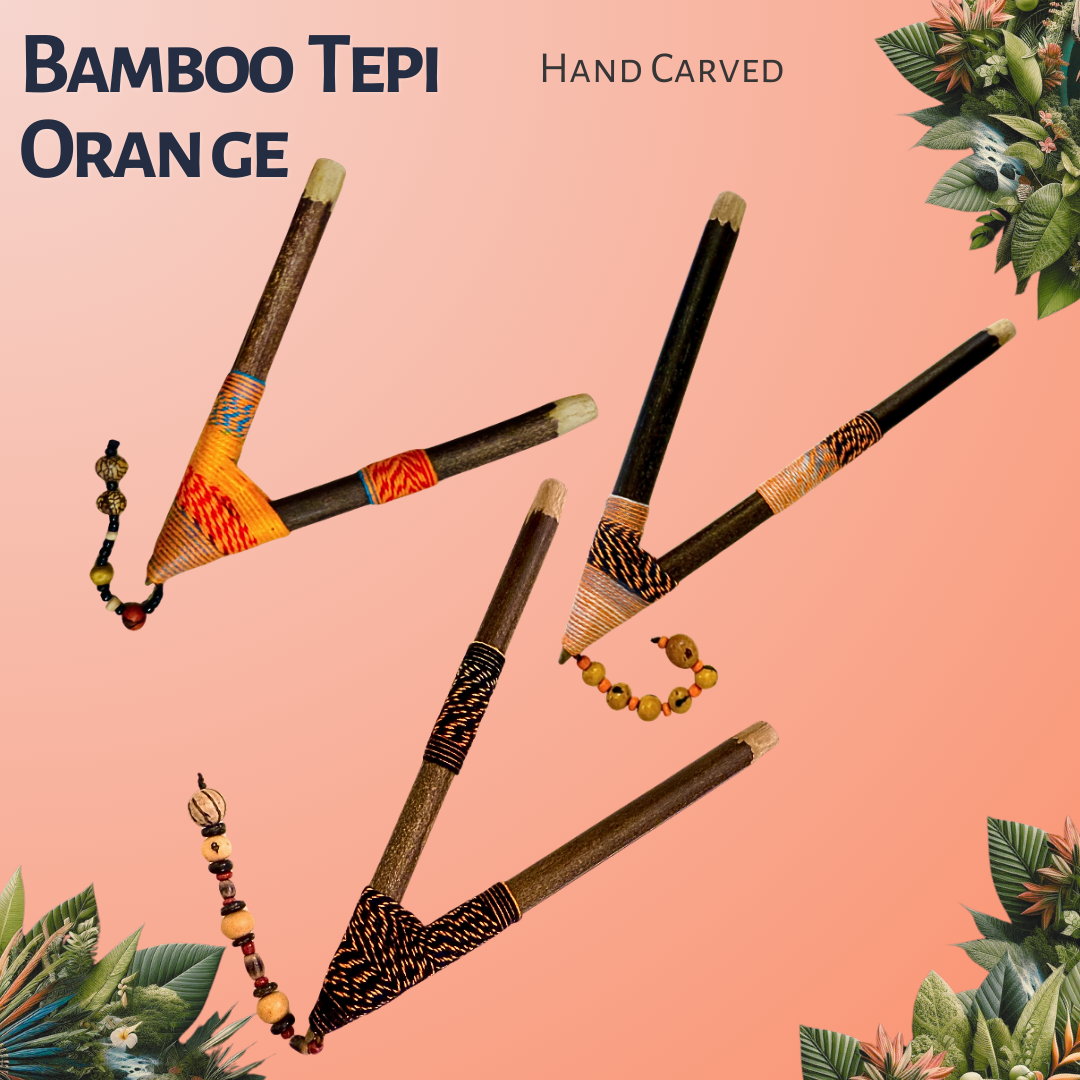 Bamboo Tepi Pipe - Orange