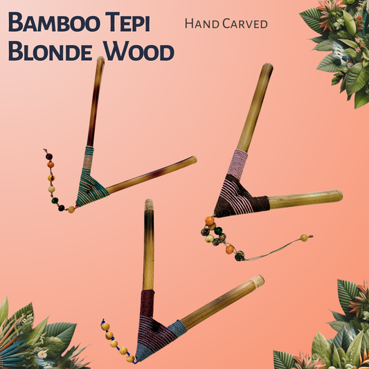 Bamboo Tepi Pipe - Blonde Wood