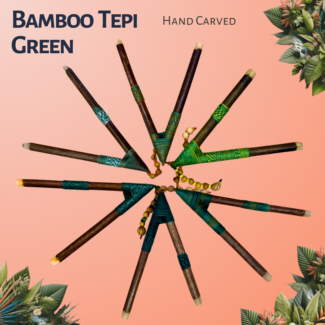 Bamboo Tepi Pipe - Green