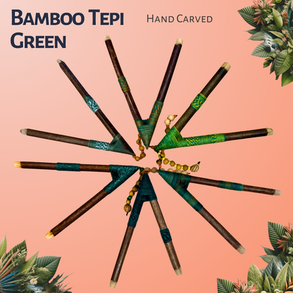 Bamboo Tepi Pipe - Green
