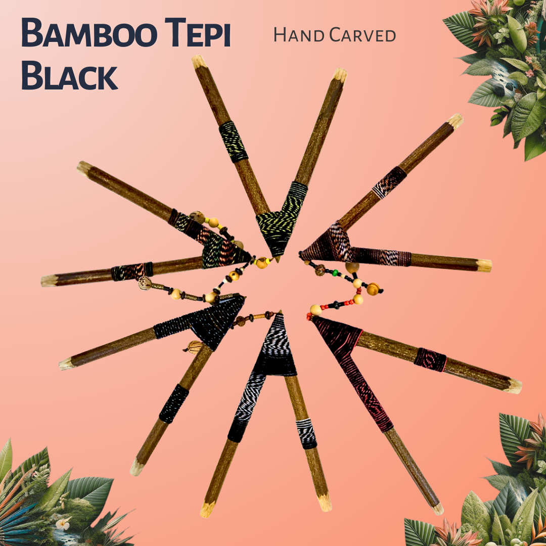 Bamboo Tepi Pipe - Black