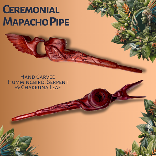 Ceremonial Mapacho Pipe - Hummingbird, Serpent, Chakruna