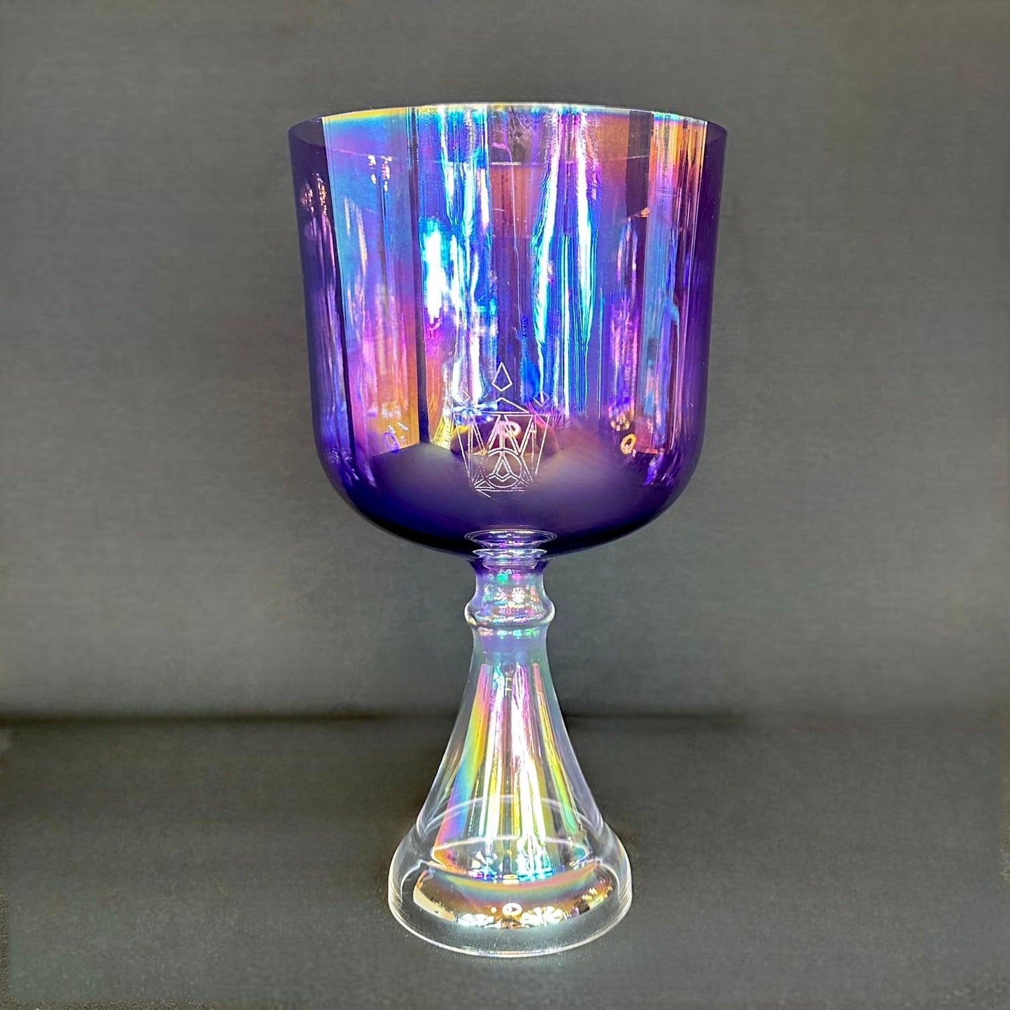 Amethyst Aura Crystal Chalice Grail & Bowl