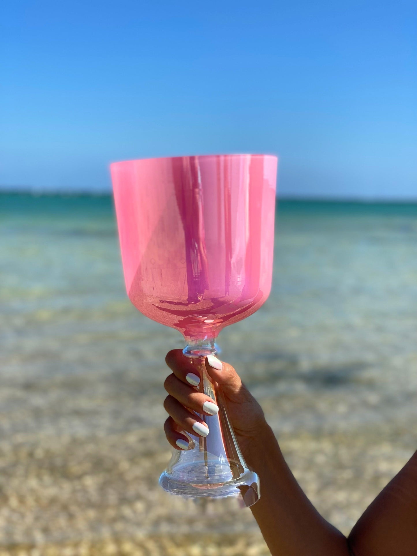Rose Opal Aura Crystal Chalice Grail & Bowl