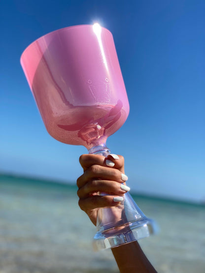 Rose Opal Aura Crystal Chalice Grail & Bowl