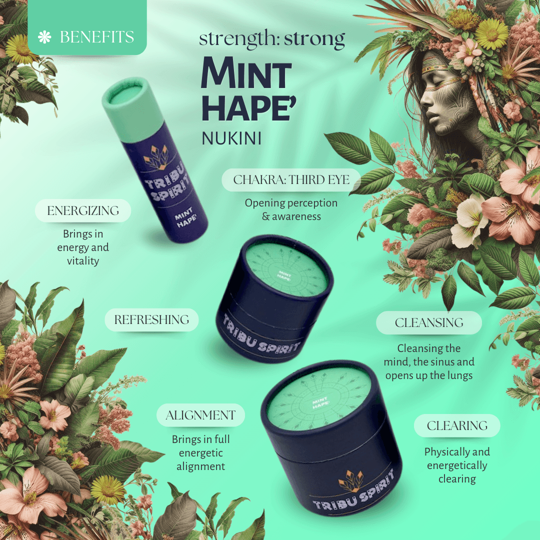 Nukini Mint Hapé handmade by the Nukini tribe of the Brazilian Amazon — refreshing and clearing ceremonial blend