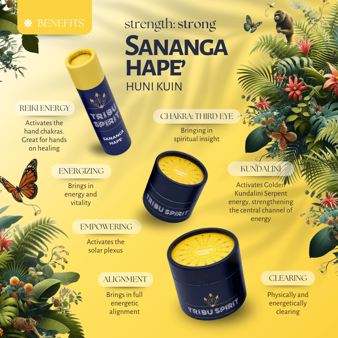 Sananga Hapé handmade by the Huni Kuin tribe of the Brazilian Amazon — rare kundalini and third eye ceremonial blend