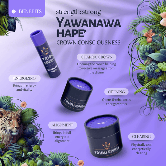 Yawanawa Crown Consciousness Hapé handmade by the Yawanawa tribe of the Brazilian Amazon — crown and heart chakra alignment