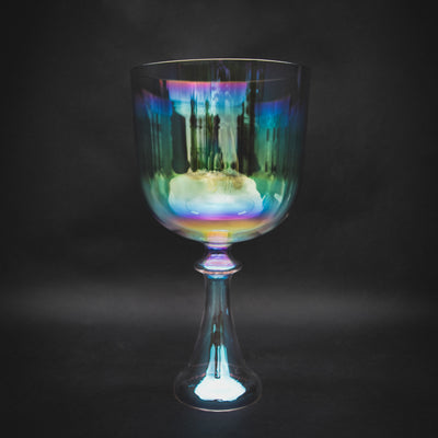 TURQUOISE AURAURA  - CRYSTAL CHALICE GRAIL -7''- C - Root Chakra